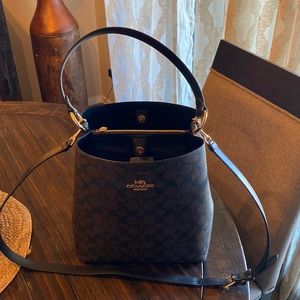 COACH Small Town Bucket Bag , Gold/Brown Black Brand NEW!!! Never used.